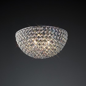 Ava Polished Chrome Crystal Wall Lights Diyas Wall Washers